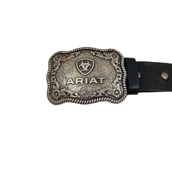 ARIAT BEADED WESTERN LEATHER BELT WITH BUCKLE - Picture 8 of 15